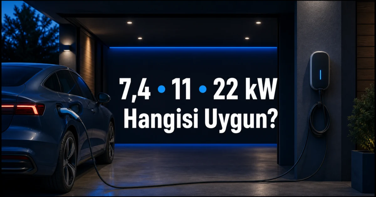 7,4 kW, 11 kW ve 22 kW Ev Şarjı: Hangisi Size Uygun?