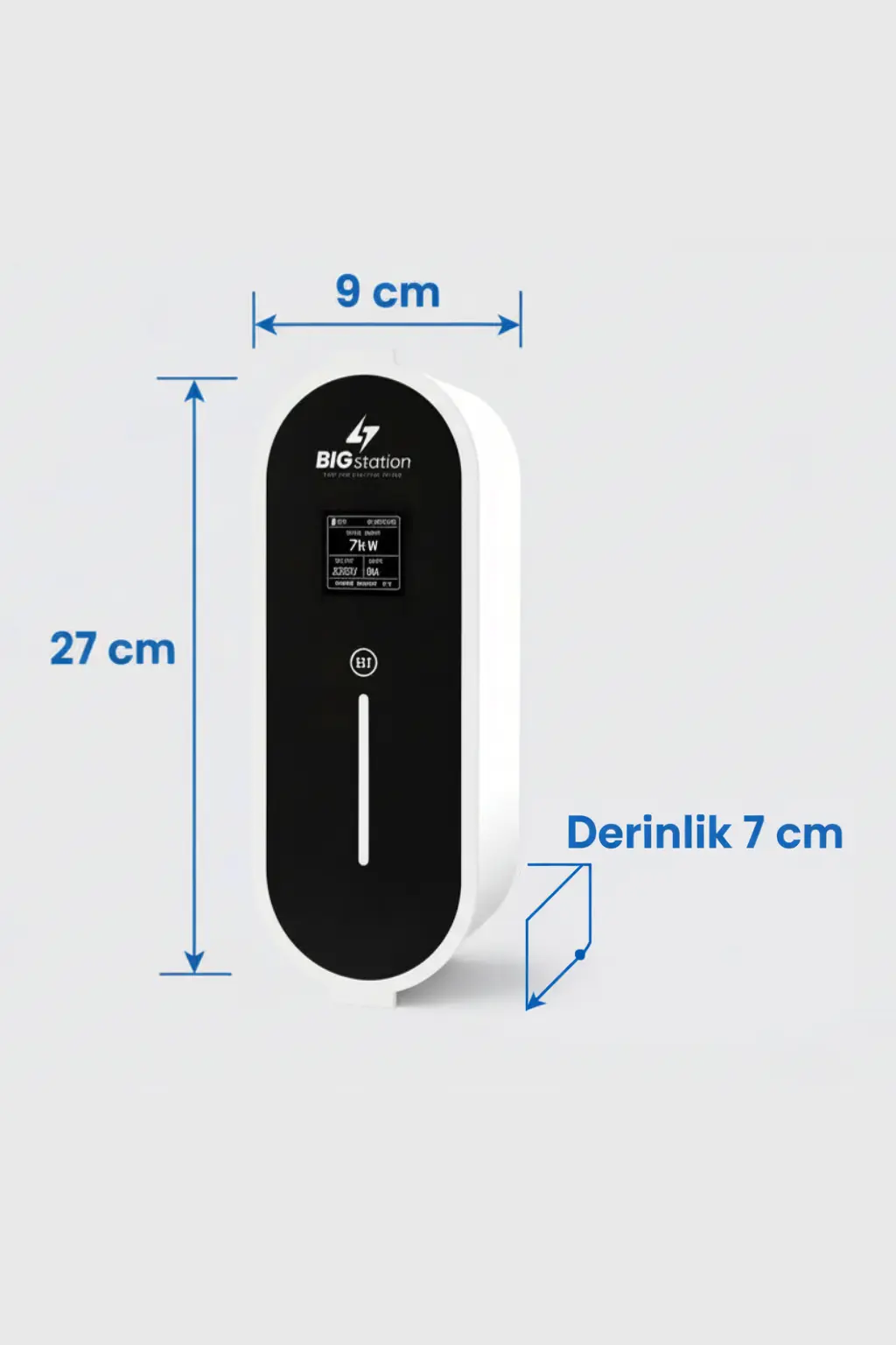 BIGstation 22kW Taşınabilir Akıllı EV AC Şarj Cihazı Wi-Fi Destekli (5 Metre) görsel 6